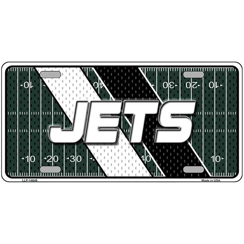 JETS Graphic Novelty Metal License Plate LP-14649