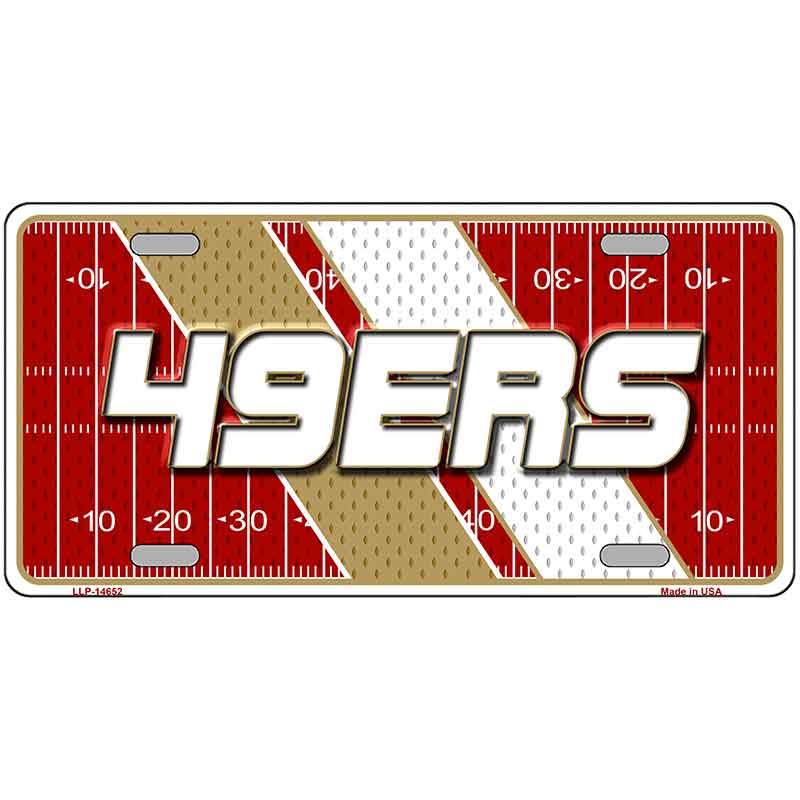 49ERS Graphic Novelty Metal License Plate LP-14652