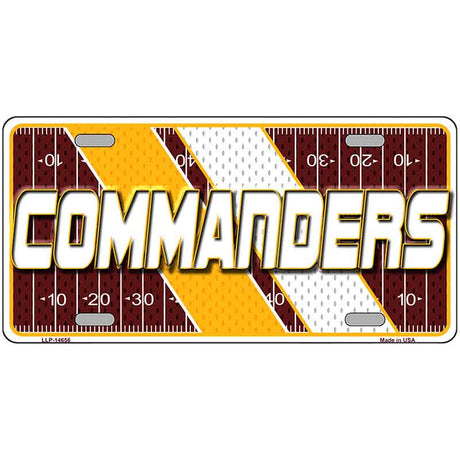 COMMANDERS Graphic Novelty Metal License Plate LP-14656