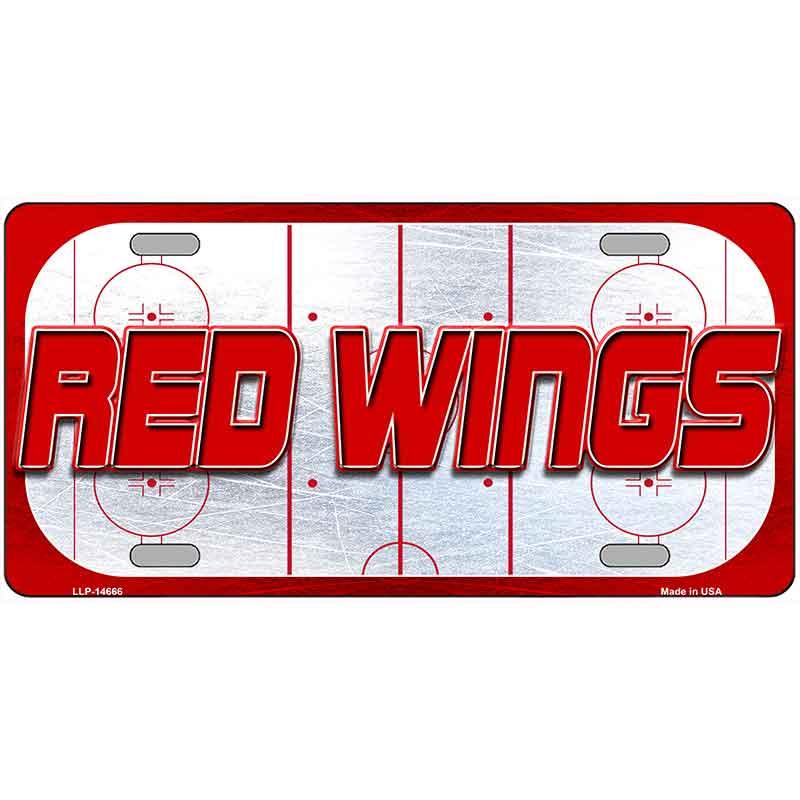 RED WINGS Graphic Novelty Metal License Plate LP-14666 24" x 12" Large (LLP)