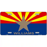 Williams Arizona Flag Metal Novelty License Plate 24" x 12" (LLP)