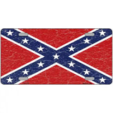 Distressed Confederate Flag Metal Novelty License Plate 24" x 12" (LLP)