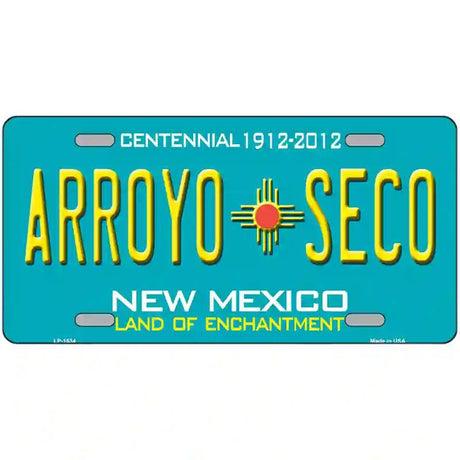 Arroyo Seco New Mexico Metal License Plate 24" x 12" (LLP)