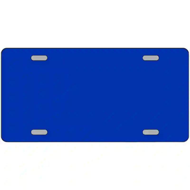 Royal Blue Solid Metal Novelty License Plate 24" x 12" (LLP)