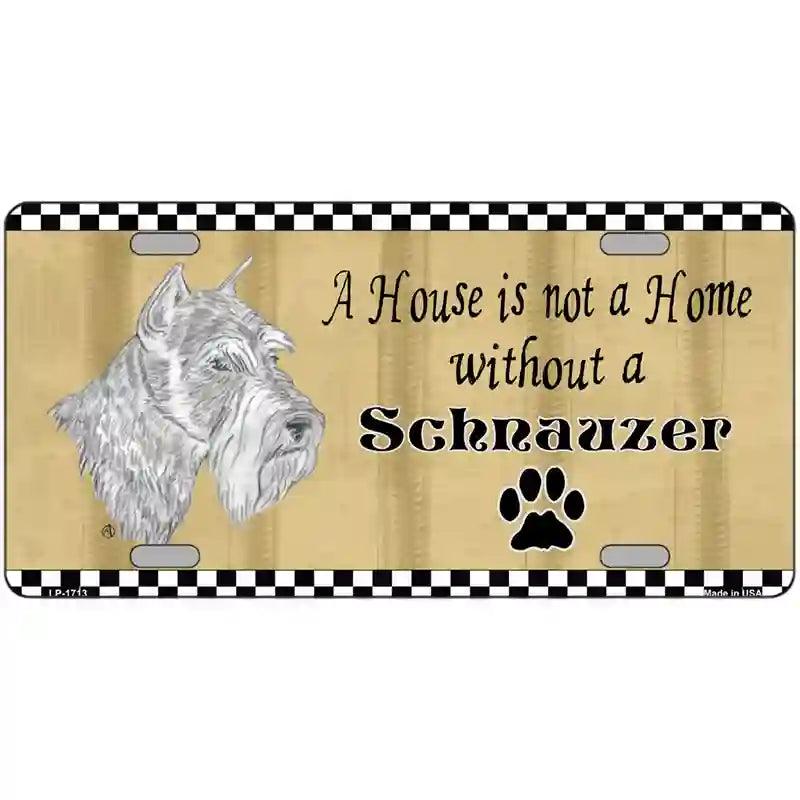 Pencil Sketch Schnauzer Metal Novelty License Plate 24" x 12" (LLP)