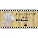 Pencil Sketch Weimaraner Metal Novelty License Plate 24" x 12" (LLP)