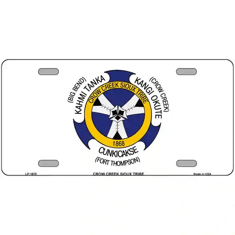 Crow Creek Sioux Tribe Flag Metal Novelty License Plate 24" x 12" (LLP)