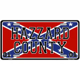 Hazard County Confederate Flag Metal Novelty License Plate 24" x 12" (LLP)