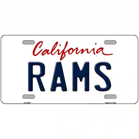 Rams California State Novelty Metal License Plate 24" x 12" (LLP)