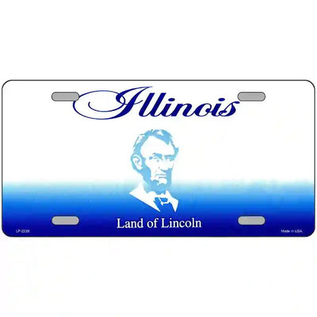 Illinois Novelty State Blank Metal License Plate 24" x 12" (LLP)