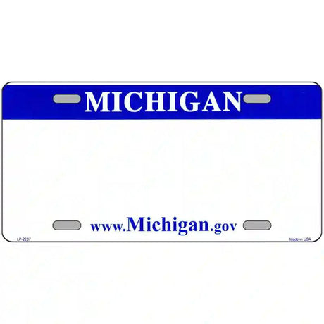 Michigan Blue Blank Novelty Metal License Plate 24" x 12" (LLP)