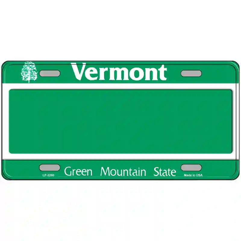 Vermont Novelty State Blank Metal License Plate 24" x 12" (LLP)