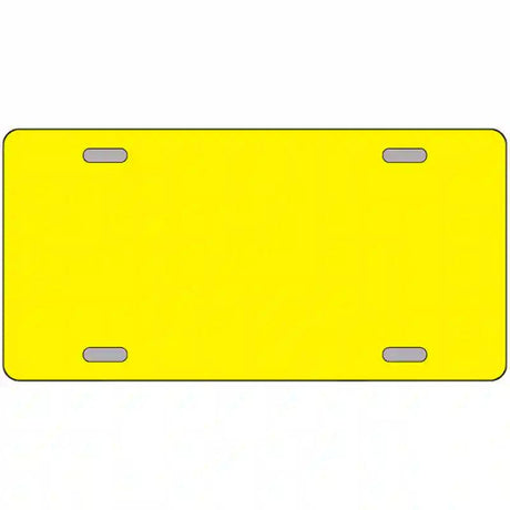 Yellow Solid Metal Novelty License Plate 24" x 12" (LLP)