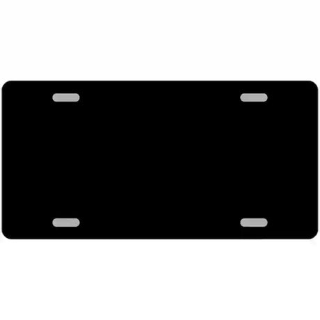 Black Solid Metal Novelty License Plate 24" x 12" (LLP)