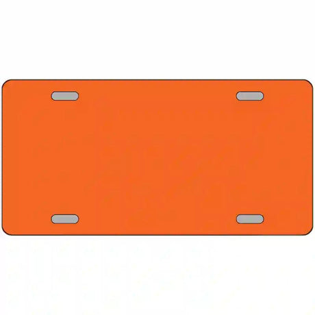 Orange Solid Metal Novelty License Plate 24" x 12" (LLP)
