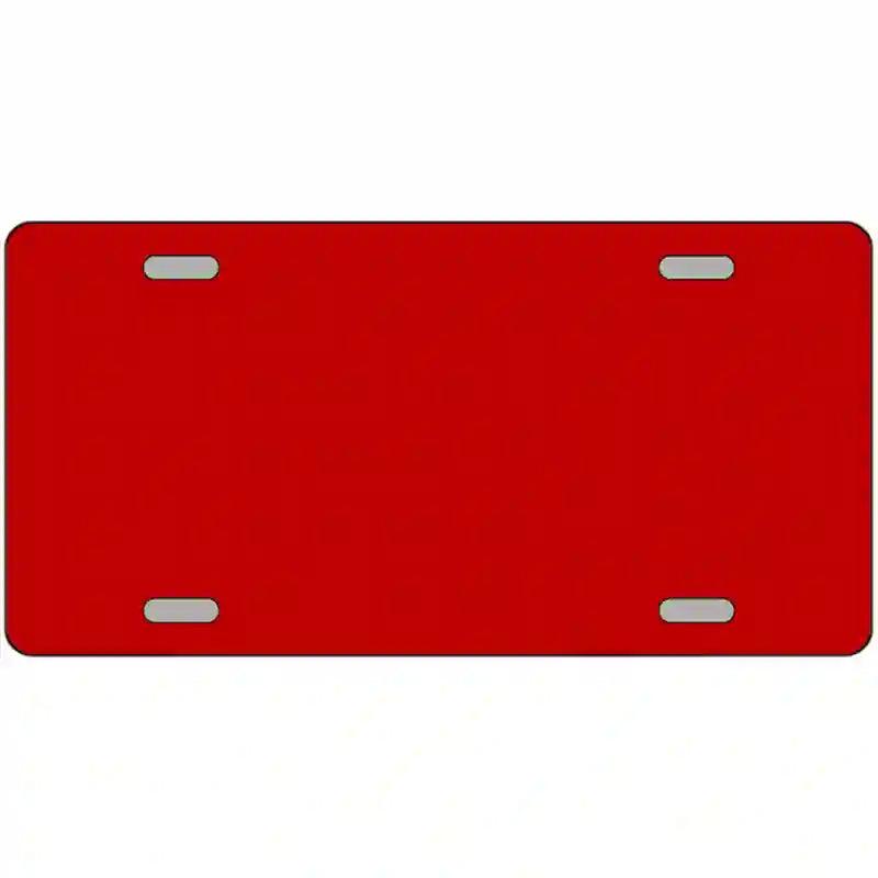 Red Solid Metal Novelty License Plate 24" x 12" (LLP)