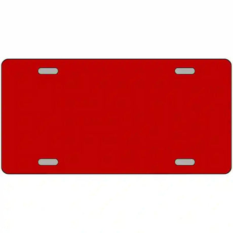 Red Solid Metal Novelty License Plate 24" x 12" (LLP)