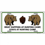 What Happens At Camp Metal Novelty License Plate 24" x 12" (LLP)