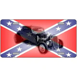 Confederate Flag Hot Rod Metal Novelty License Plate 24" x 12" (LLP)