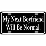 My Next Boyfriend Metal Novelty License Plate 24" x 12" (LLP)