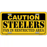 Caution Steelers Metal Novelty License Plate 24" x 12" (LLP)