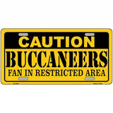 Caution Buccaneers Metal Novelty License Plate 24" x 12" (LLP)
