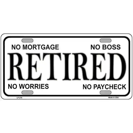 Retired Metal Novelty License Plate 24" x 12" (LLP)