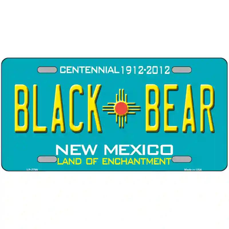 Black Bear New Mexico Teal Novelty Metal License Plate 24" x 12" (LLP)