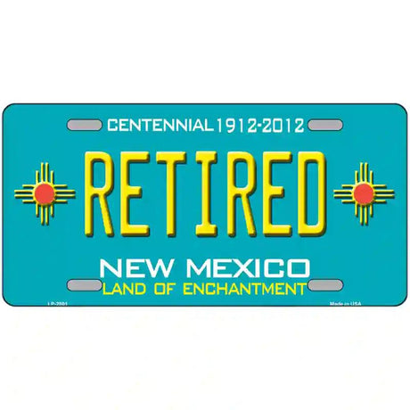 Retired New Mexico Teal Novelty Metal License Plate 24" x 12" (LLP)