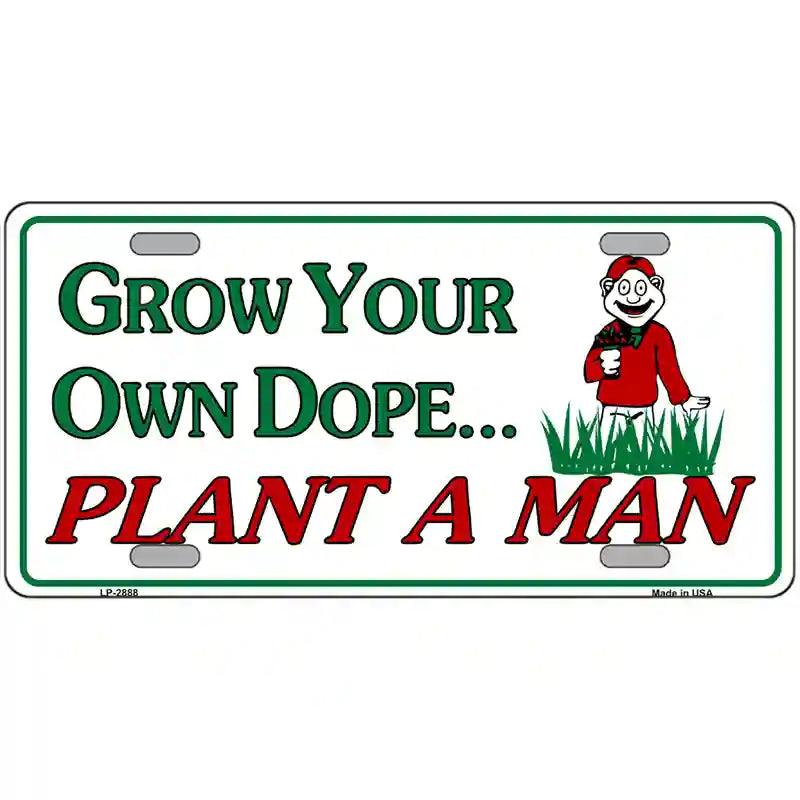 Grow Dope Metal Novelty License Plate 24" x 12" (LLP)