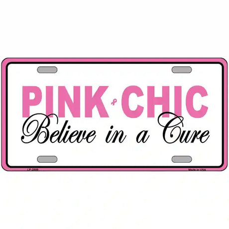 Pink Chic Metal Vanity License Plate Sign 24" x 12" (LLP)