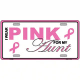Pink For My Aunt Metal Vanity License Plate Sign 24" x 12" (LLP)