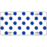 Blue White Polka Dot Metal Novelty License Plate 24" x 12" (LLP)