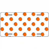 Orange White Polka Dot Metal Novelty License Plate 24" x 12" (LLP)