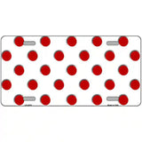 Red White Polka Dot Metal Novelty License Plate 24" x 12" (LLP)