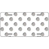 Grey White Polka Dot Metal Novelty License Plate 24" x 12" (LLP)