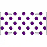 Purple White Polka Dot Metal Novelty License Plate 24" x 12" (LLP)