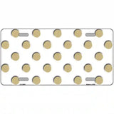 Gold White Polka Dot Metal Novelty License Plate 24" x 12" (LLP)