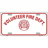 Volunteer Fire Department Metal Novelty License Plate 24" x 12" (LLP)