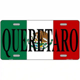 Queretaro on Mexico Flag Metal Novelty License Plate 24" x 12" (LLP)