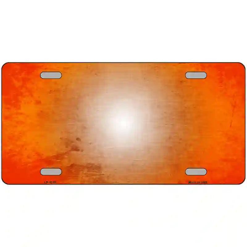 Orange White Fade Scratched License Plate Metal Novelty 24" x 12" (LLP)