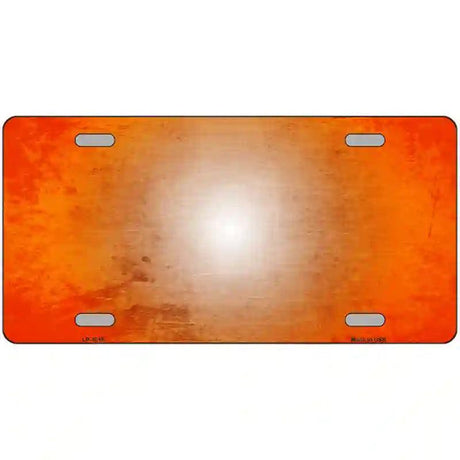 Orange White Fade Scratched License Plate Metal Novelty 24" x 12" (LLP)