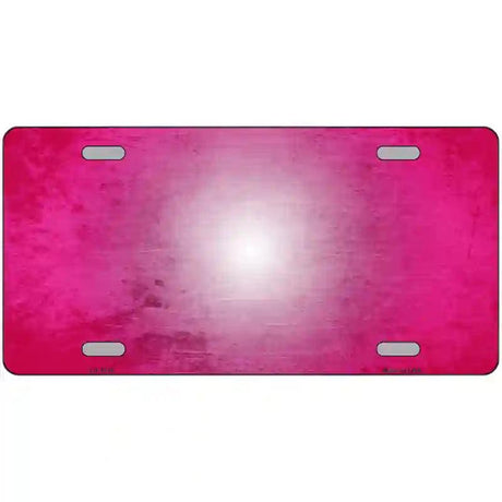 Pink White Fade Scratched License Plate Metal Novelty 24" x 12" (LLP)