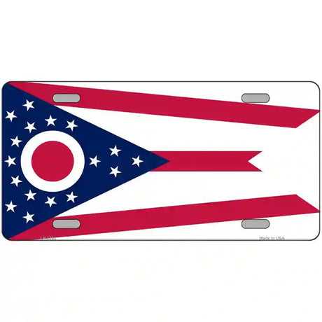 Ohio State Flag Metal Novelty License Plate 24" x 12" (LLP)
