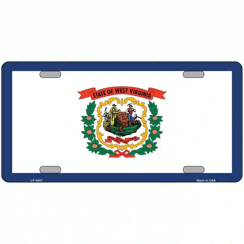West Virginia State Flag Metal Novelty License Plate 24" x 12" (LLP)