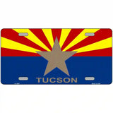 Tucson Arizona State Flag Metal Novelty License Plate 24" x 12" (LLP)