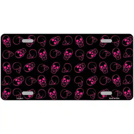 Purple Skulls Metal Novelty License Plate 24" x 12" (LLP)