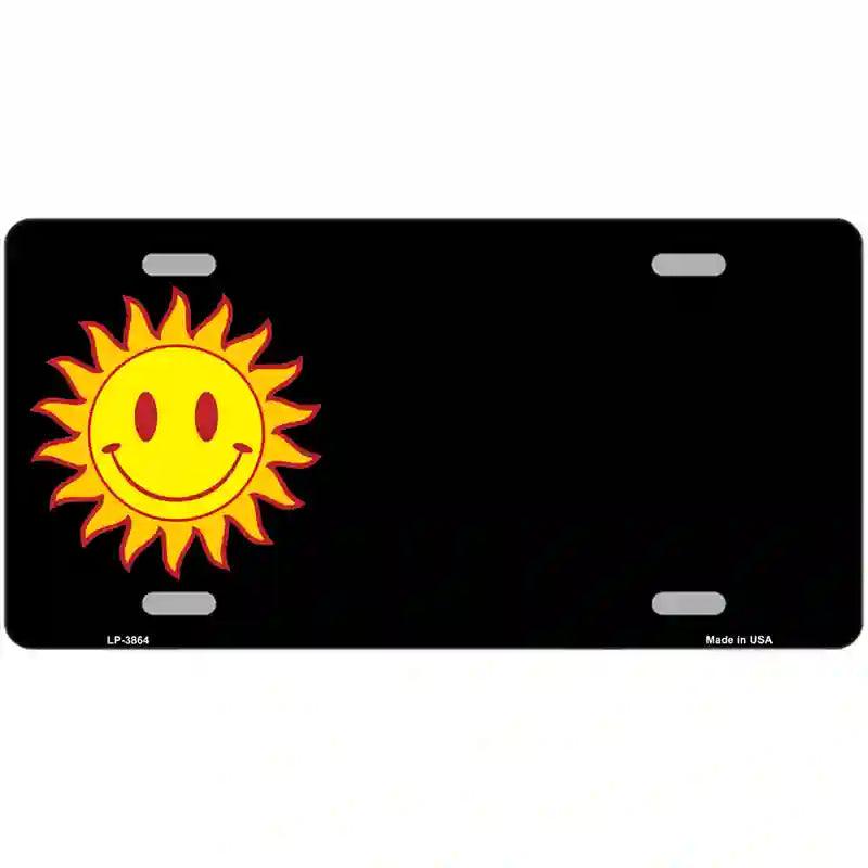 Sun Smiley Offset Metal Novelty License Plate 24" x 12" (LLP)