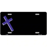 Purple Cross Offset Metal Novelty License Plate 24" x 12" (LLP)