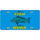 Born To Fish Metal Novelty License Plate 24" x 12" (LLP)